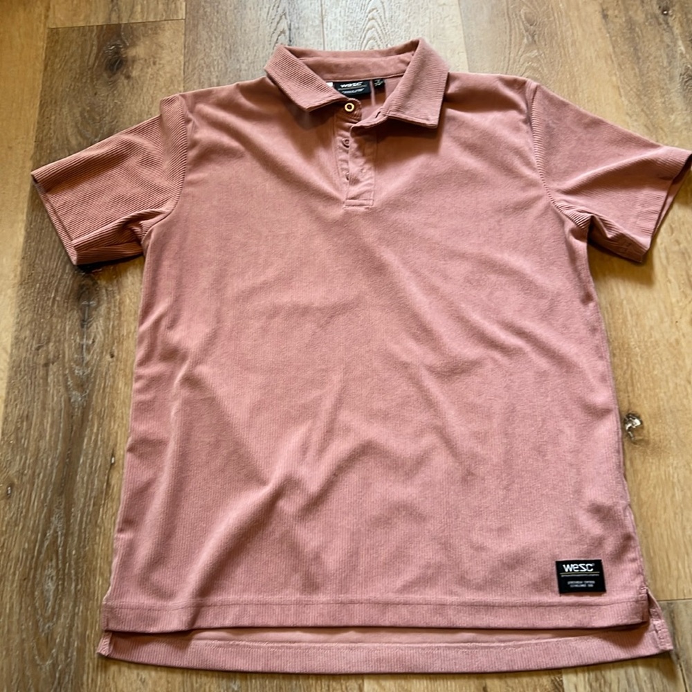 Men's Wesc Polo Shirt Small Light Rose